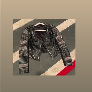 Bebe leather motorcycle jacket